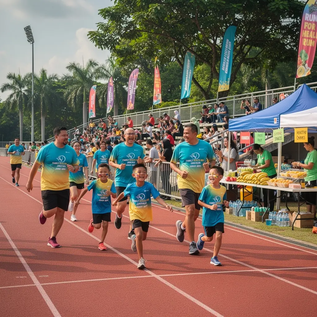 A fitness instructor leading a workout session outdoors with enthusiastic participants.